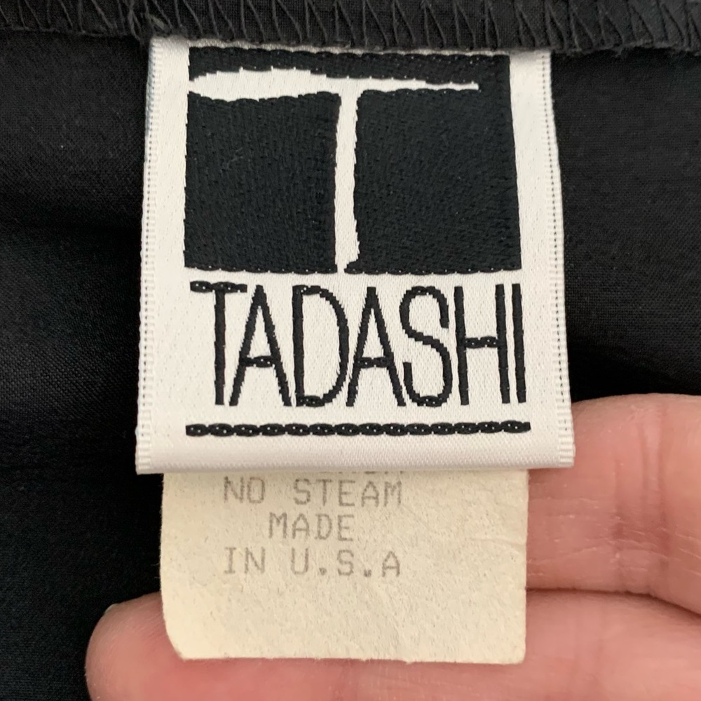 Vintage Tadashi Shoji Black Tuxedo Evening Gown - Picture 8 of 10